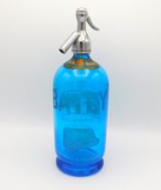 A Batey & Co. Ltd London soda syphon in blue, 315m