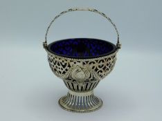 A 1772 George III London silver basket probably by