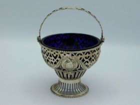 A 1772 George III London silver basket probably by