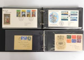 Two first day cover albums dating from 1937 to 2003, 64 covers