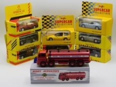 A quantity of boxed diecast car & modern boxed Din