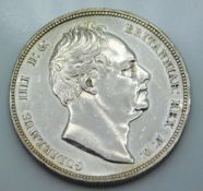An 1834 William IV silver half crown, good quality