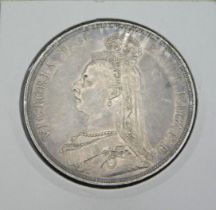 An 1887 Victoria silver crown