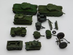 Thirteen military items including Dinky Centurion