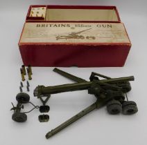 A boxed Britains 155mm Gun no.2064, some accessori