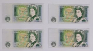 Four good Page one pound notes