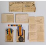 A WW1 medal set awarded to W. Rossiter RAF 218540