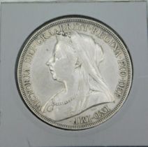 An 1893 Victoria silver crown