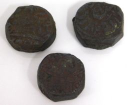 Three c.11thC. bronze Perisan tanka coins