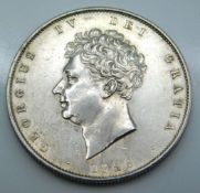 A George IV silver half crown, very good quality g
