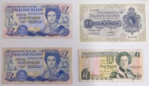 Two Government of the Falkland Islands one pound n