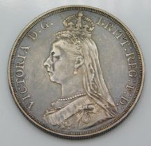 An 1887 Victoria silver crown