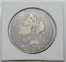 An 1821 George IV silver crown