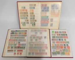 Three stamp albums including Barbados, British Vir