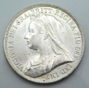 An 1893 Victoria silver florin, some lustre, very