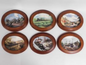 Six mounted Wedgwood porcelain plates after Don Br