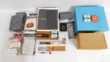 A quantity of stamp collecting related items