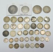 A quantity of mixed antique pre-1920 silver coinag