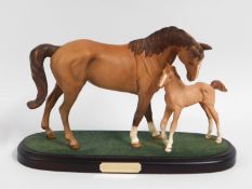 A Beswick 'First Born' horse & foal figurine, 180m