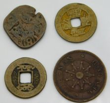 A Kao Tsung 1736-1795 Chinese coin & other Chinese