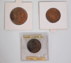 Three 1808 East India Company coins including a Ga