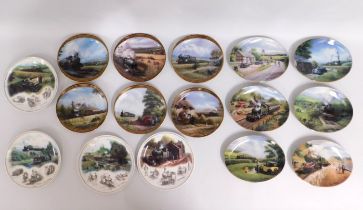 A number of porcelain plates including Davenport &