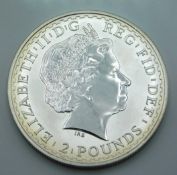 A QEII 1999 one ounce of Britannia fine silver pro