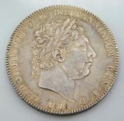A George III 1818 laureate head silver LVIII crown