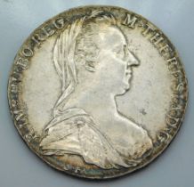 A 1780 silver Maria Theresa Thaler restrike