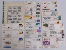 Two military & allies sheets, red & blue, showing