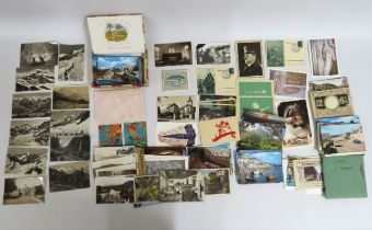 A quantity of postcards including an Alps series,