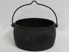 A country house cast fireside cauldron, 445mm at w