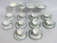 Twenty pieces of Shelley 'Harebell' porcelain tea