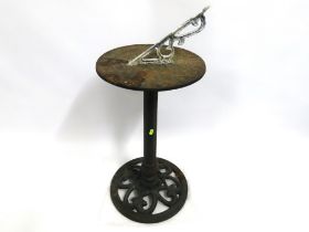 A cast garden sundial, a/f, 800mm tall