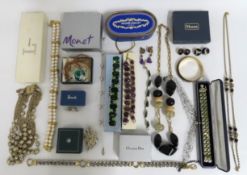 A quantity of costume jewellery including Monet, C