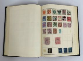 A British stamp album including a Victoria five sh