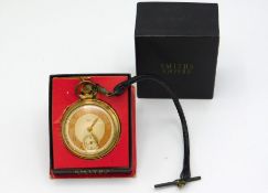 A boxed Smiths gold plated Empire pocket watch, wi