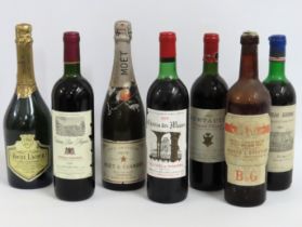 Seven bottles of wine including: Chateau Guionne 1