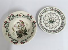 A Portmeirion bowl 290mm diameter twinned with flo