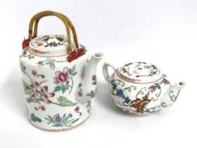 A well decorated 20thC. Chinese coffee & tea pot,