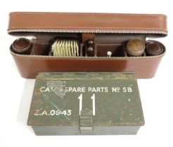 A steel military case spare parts tin for 'no.58 Z