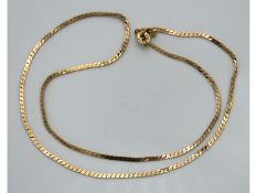 A 9ct gold chain, 370mm long, 2.7g