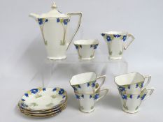 A Standard China 1930's ten piece art deco coffee