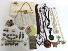 A boxed Whiting & Davis mesh purse, a reticulated
