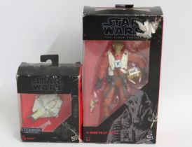 Two boxed Star Wars figures, X-Wing Pilot Asty & T