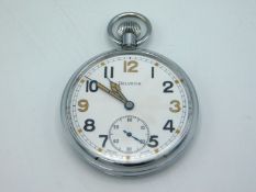 A Helvetia military issue pocket watch GS/TP 16534