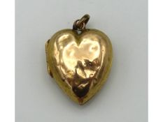 A 15ct gold Victorian locket, a/f, 22mm drop, 2g