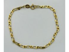 A 9ct gold bracelet, 190mm long, 3.1g