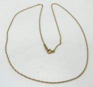 A 14ct gold necklace, 460mm long, 0.8g