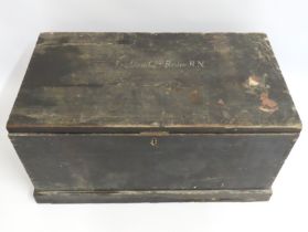 A large naval trunk once belonging to 'Lieutenant